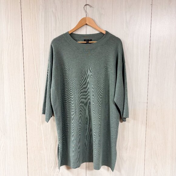 Eileen Fisher 100% Merino Wool Pullover Tunic Top Sweater in Seafoam Green/Blue - Picture 1 of 9
